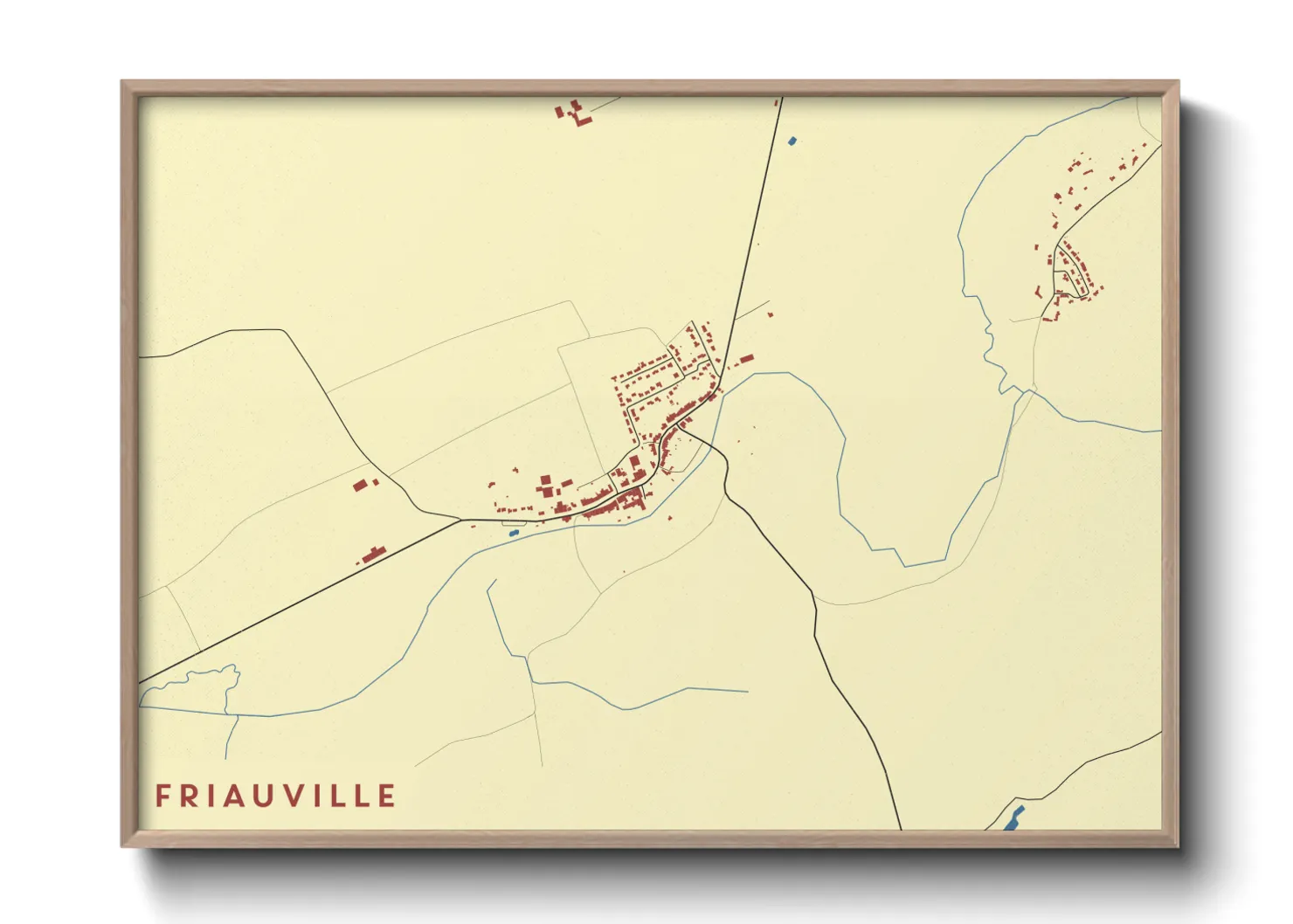 Une affiche de carte sur Friauville