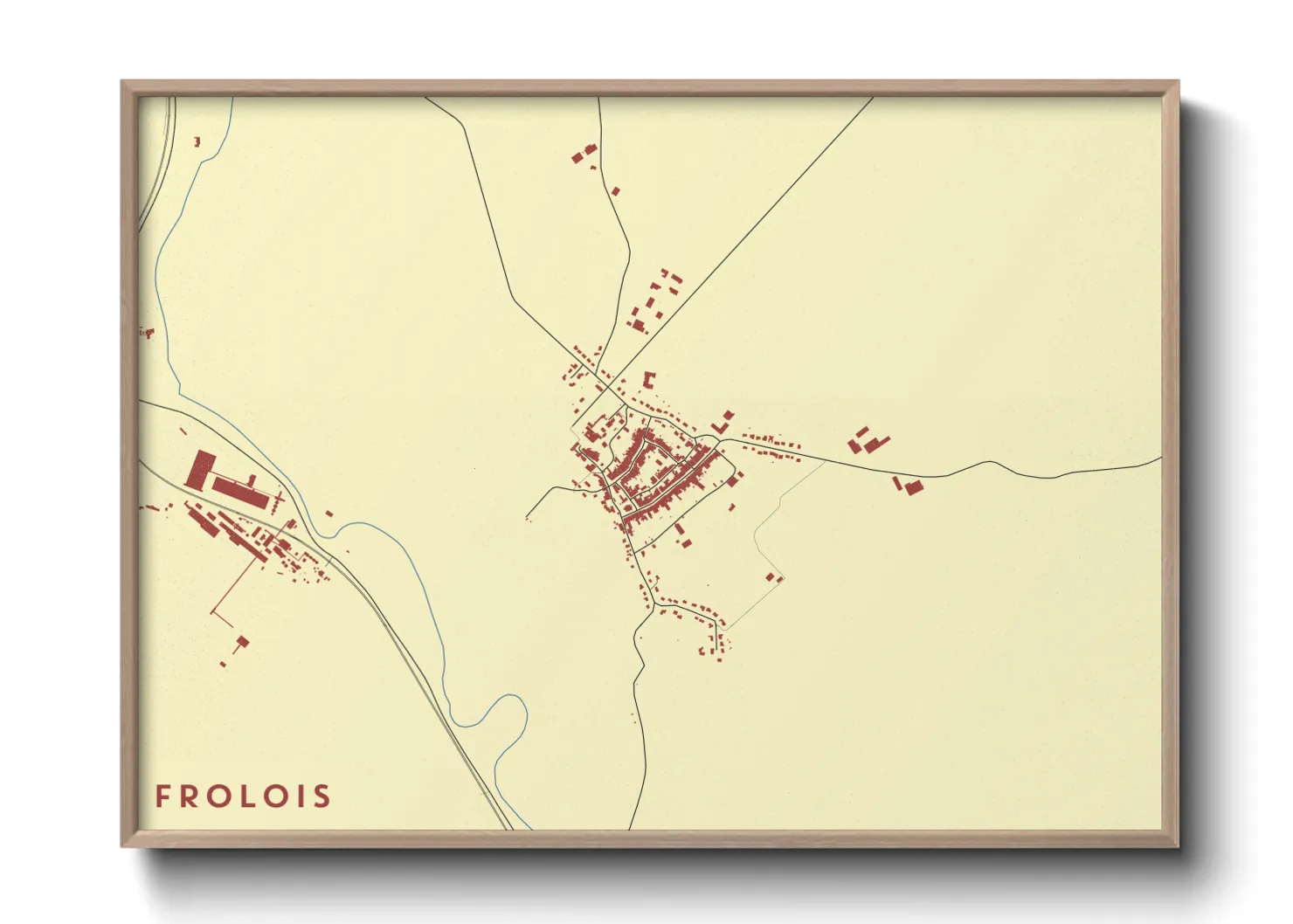 Une affiche de carte sur Frolois