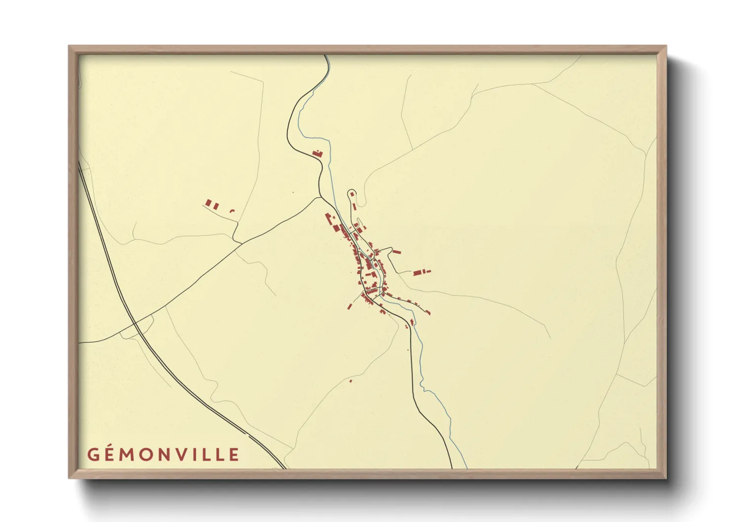 Une affiche de carte sur Gémonville