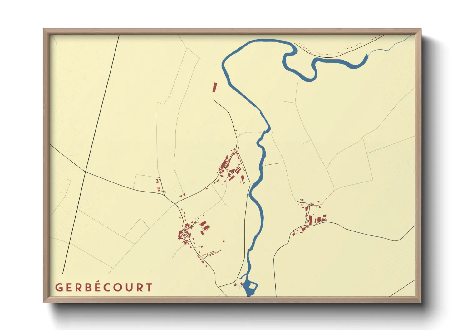 Une affiche de carte sur Gerbécourt