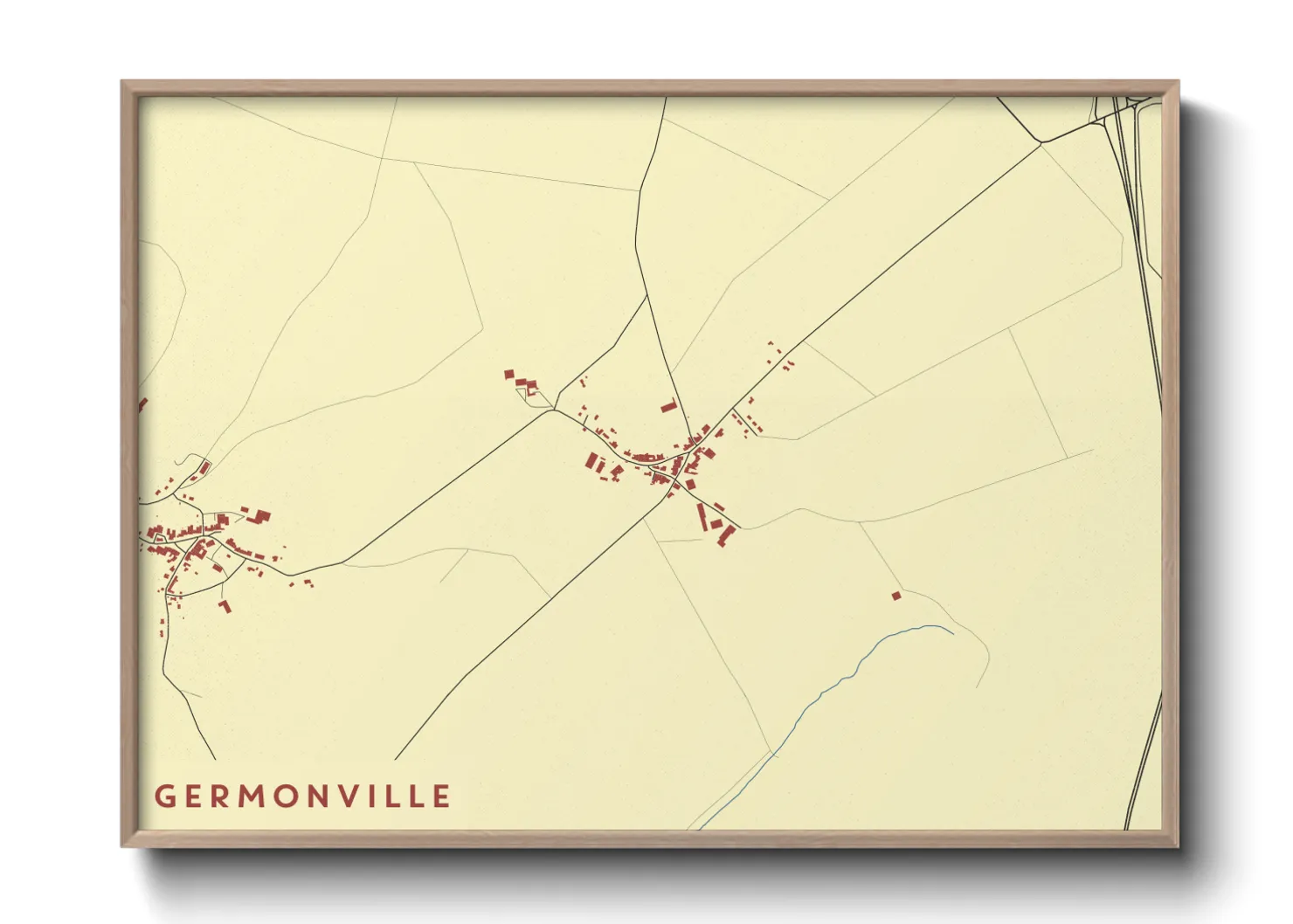 Une affiche de carte sur Germonville