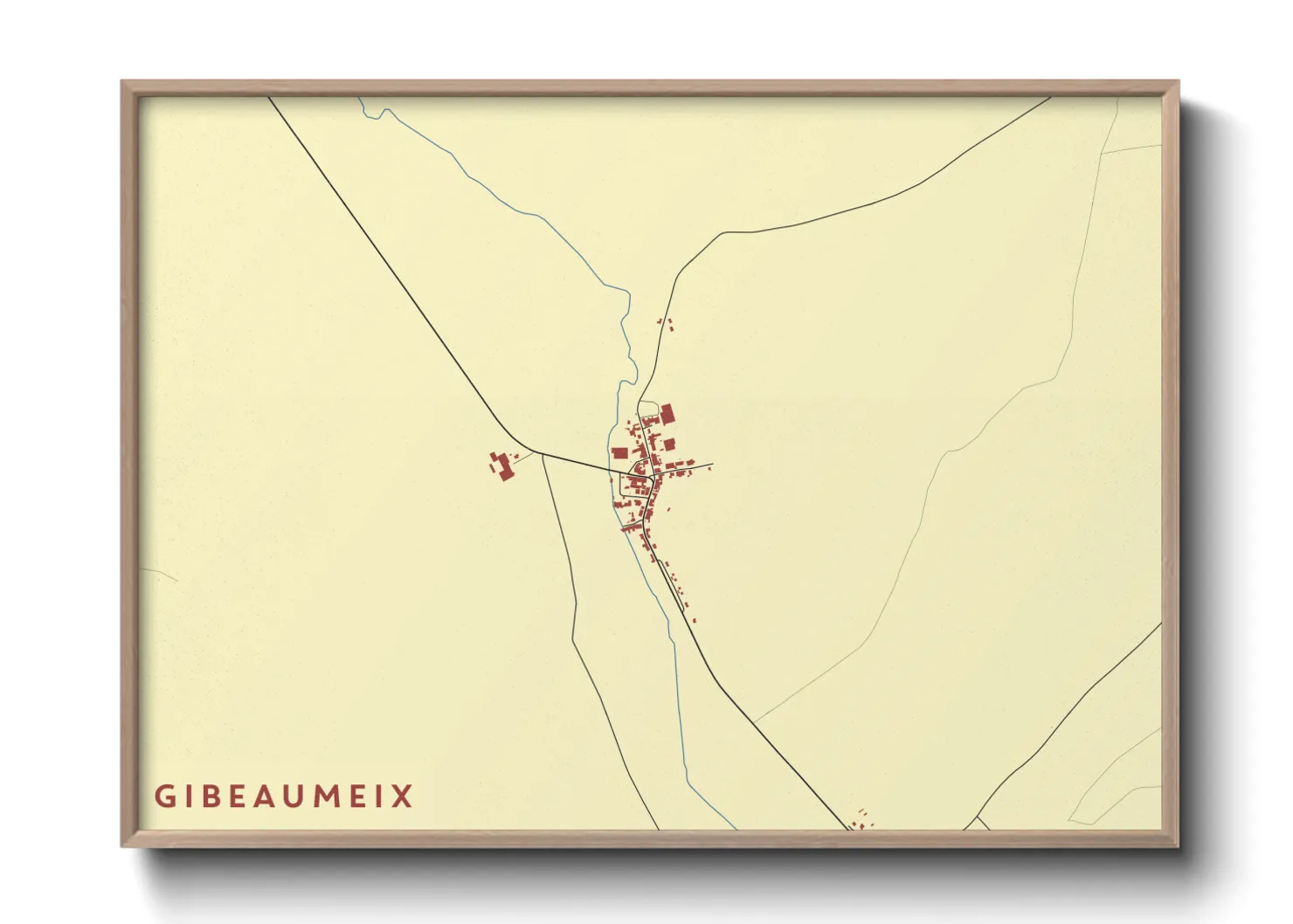Une affiche de carte sur Gibeaumeix