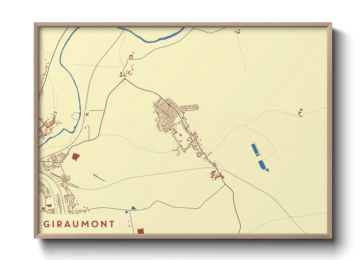 Une affiche de carte sur Giraumont