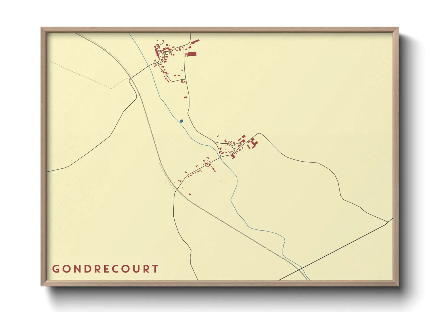 Une affiche de carte sur Gondrecourt