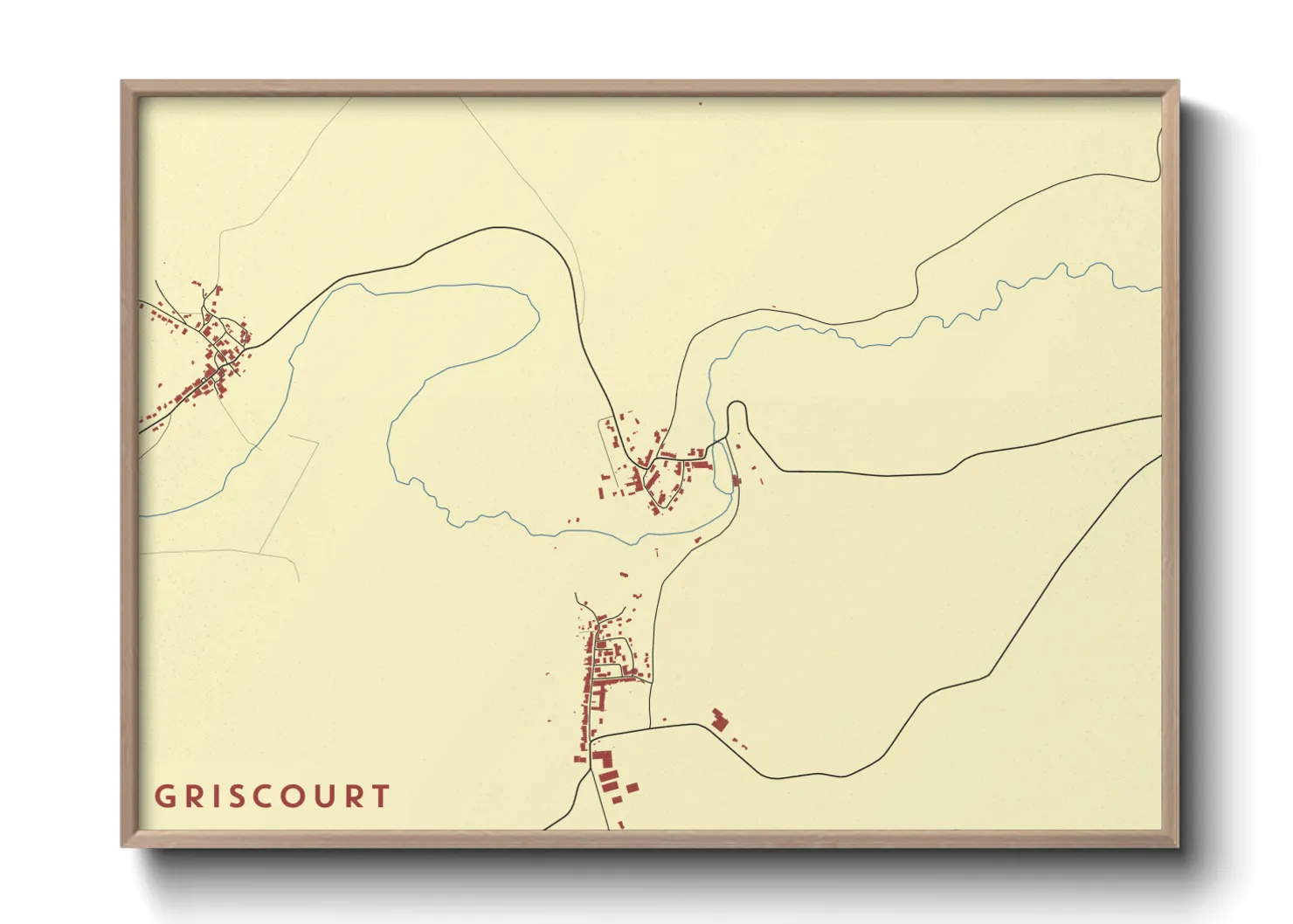 Une affiche de carte sur Griscourt
