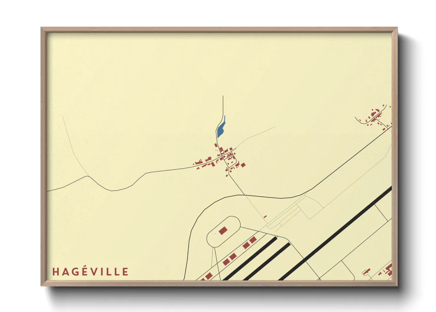 Une affiche de carte sur Hagéville