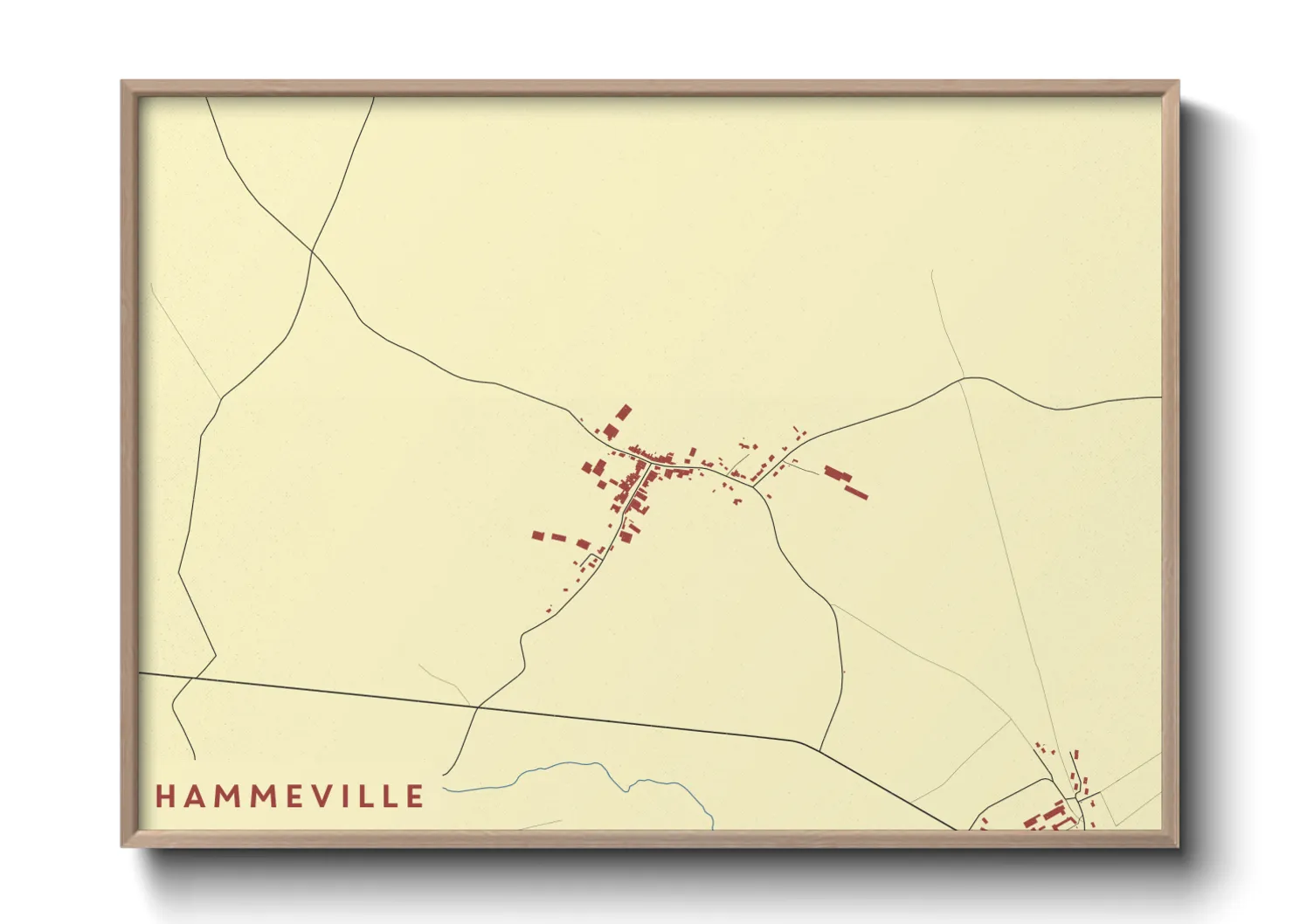 Une affiche de carte sur Hammeville
