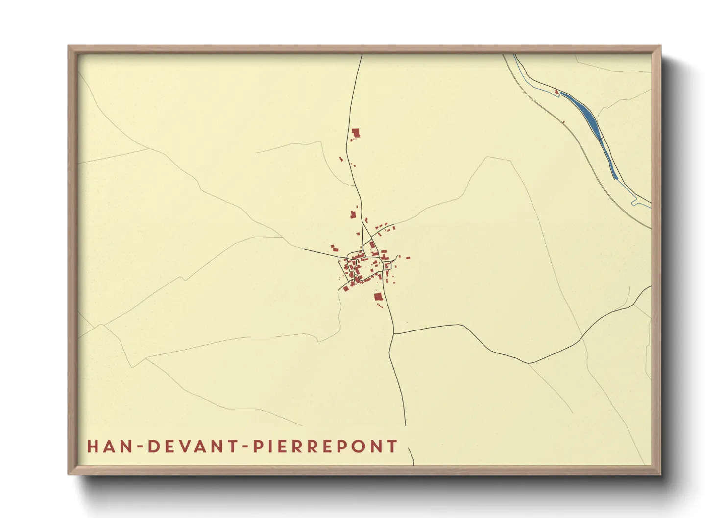 Une affiche de carte sur Han-devant-Pierrepont