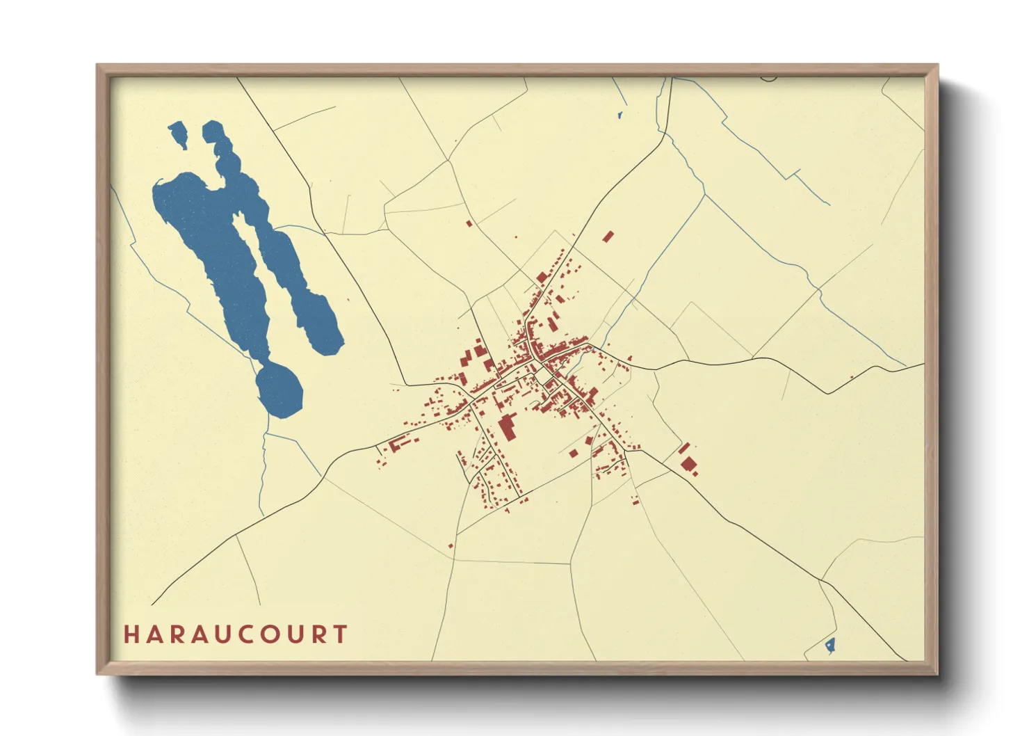 Une affiche de carte sur Haraucourt