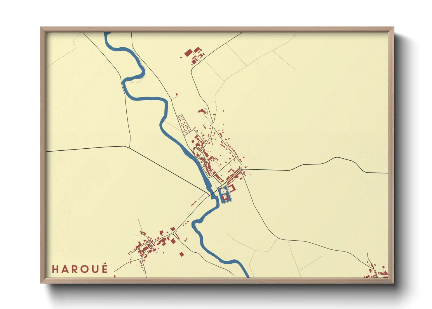 Une affiche de carte sur Haroué