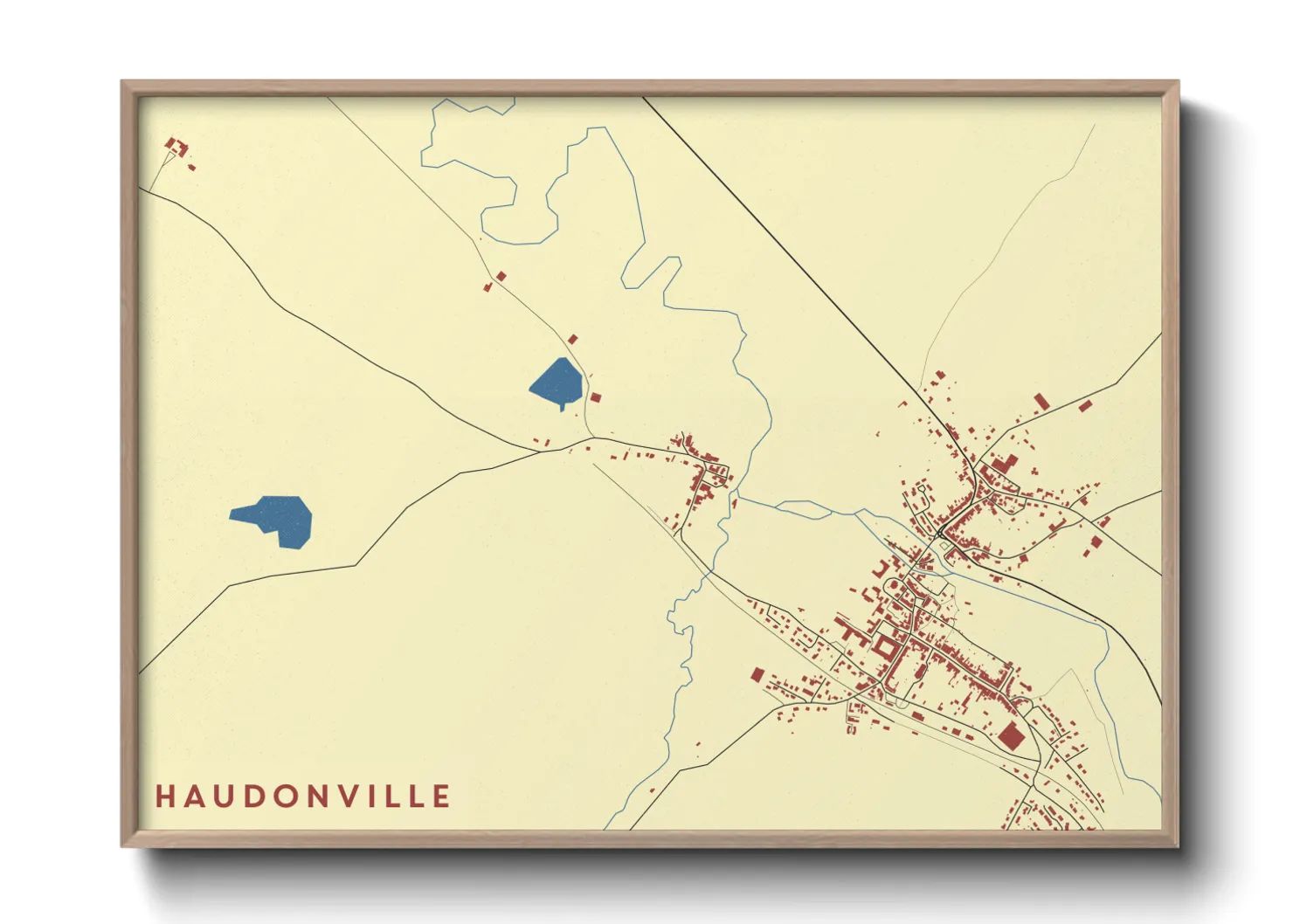 Une affiche de carte sur Haudonville