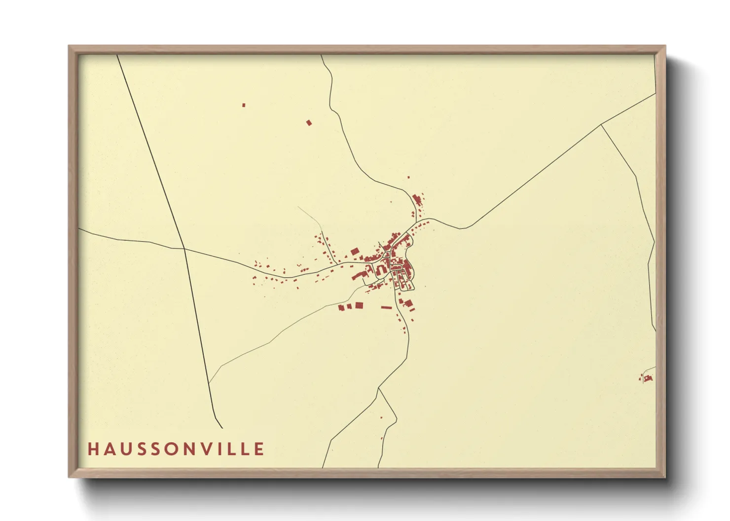 Une affiche de carte sur Haussonville