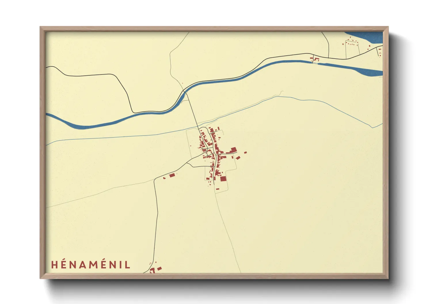 Une affiche de carte sur Hénaménil