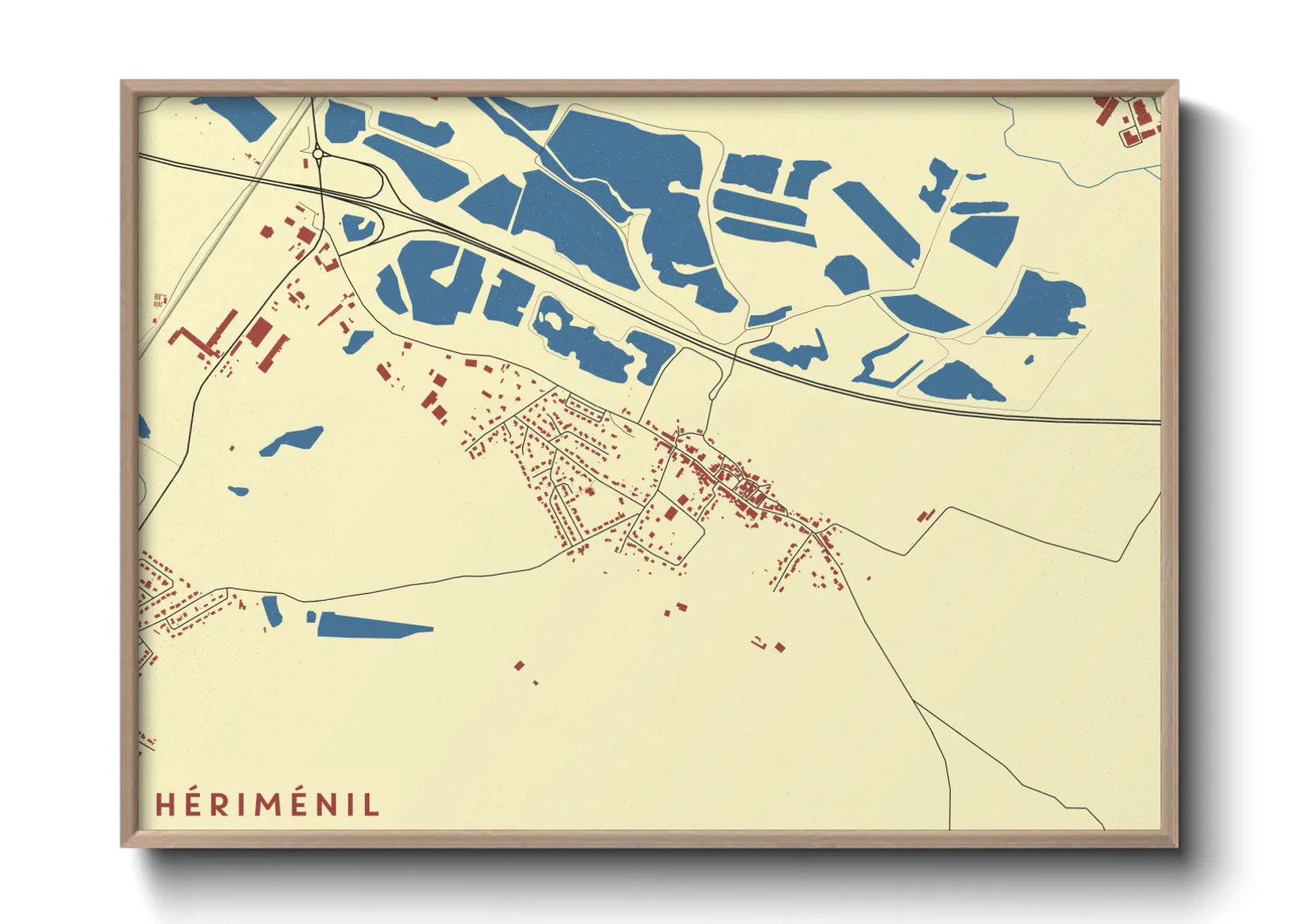 Une affiche de carte sur Hériménil