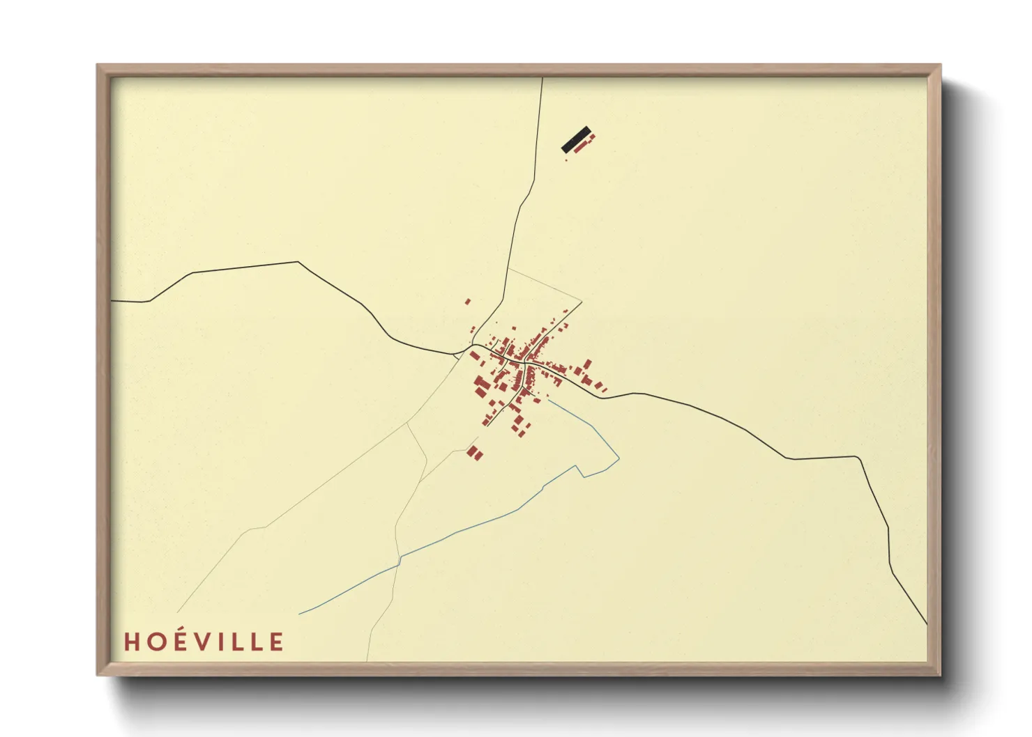Une affiche de carte sur Hoéville