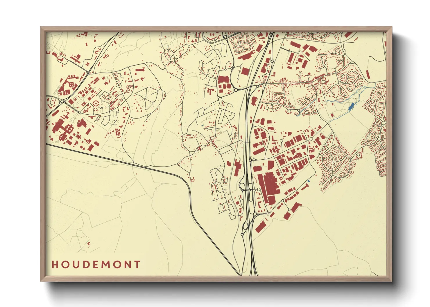 Une affiche de carte sur Houdemont