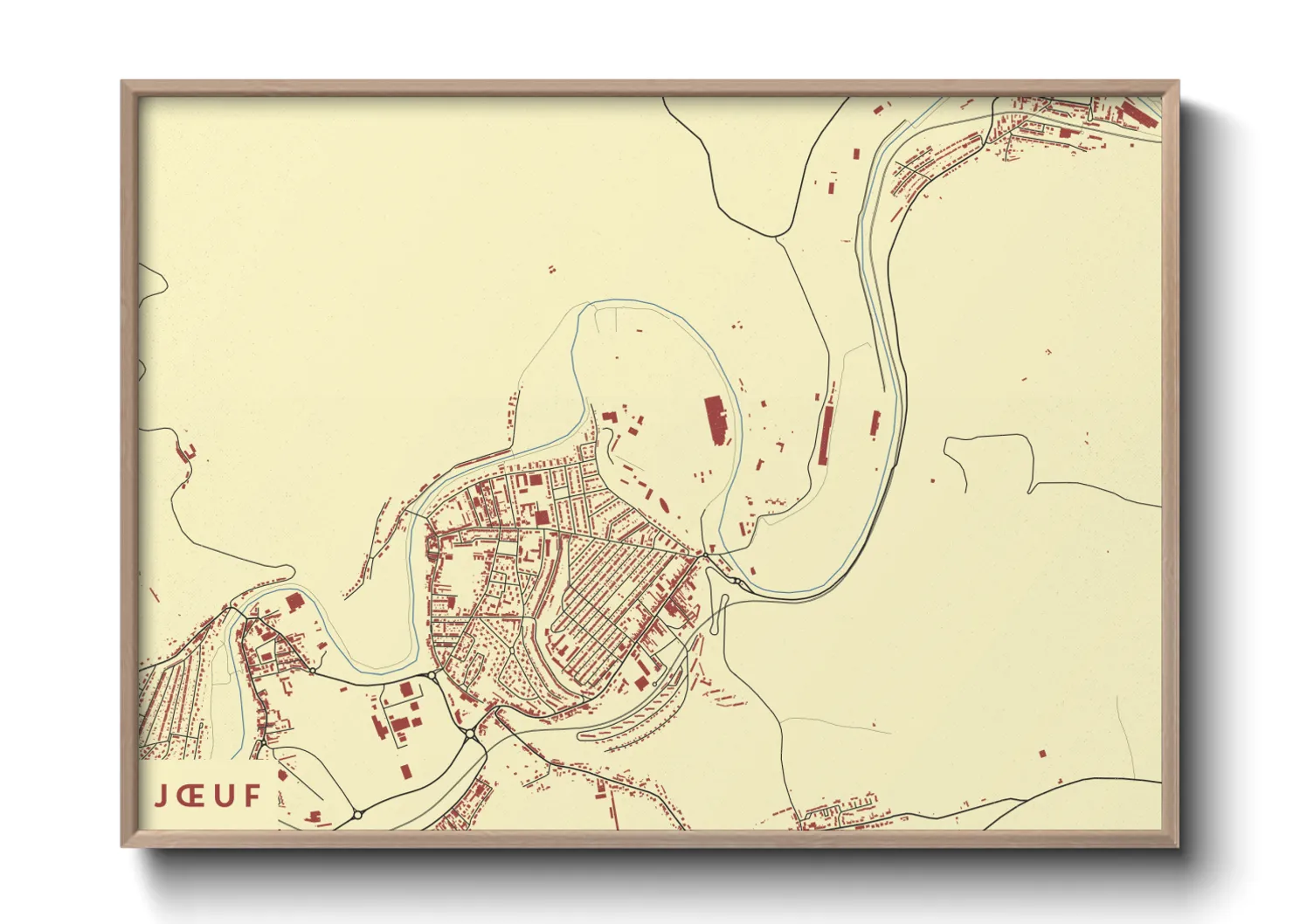 Une affiche de carte sur Jœuf