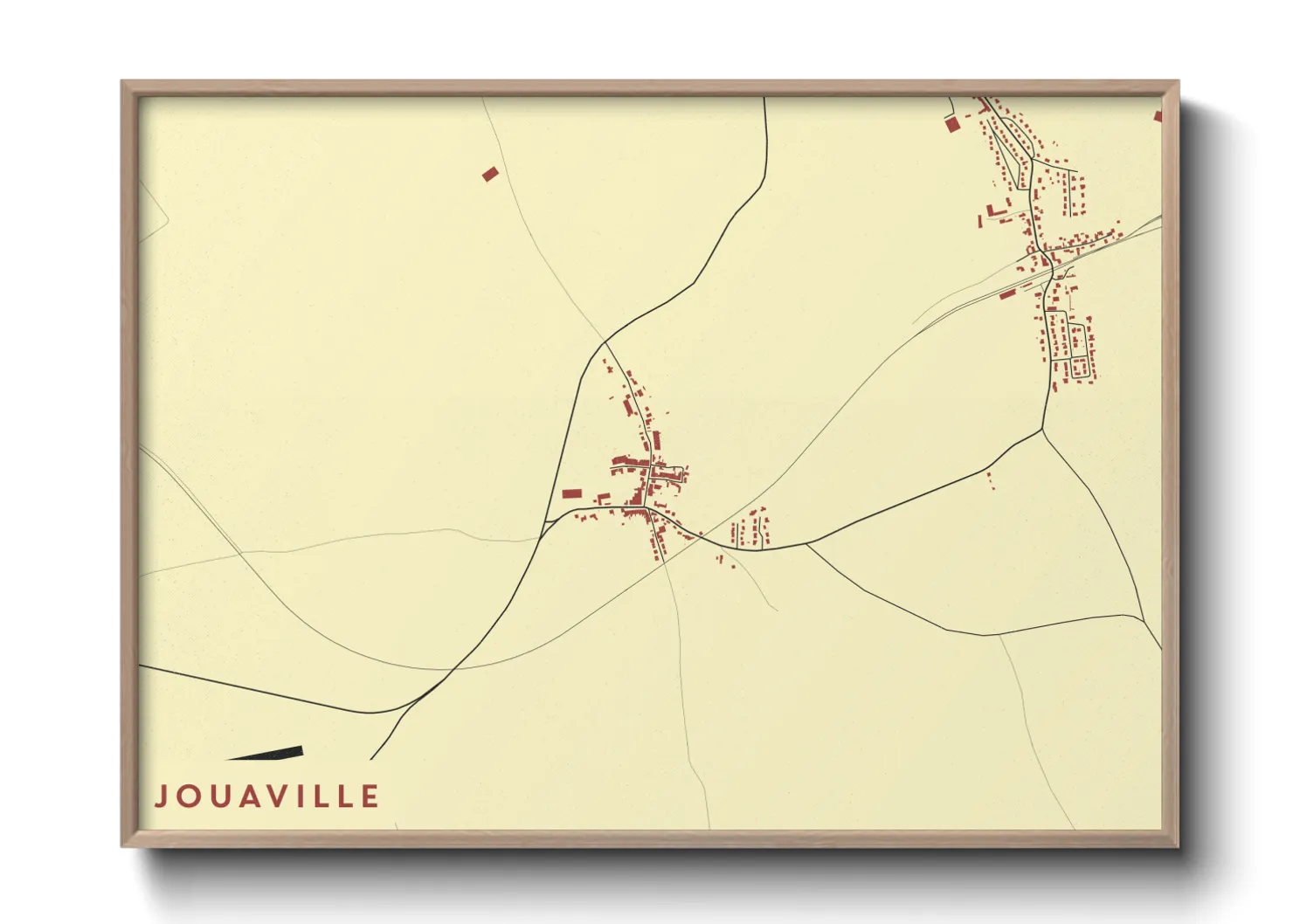 Une affiche de carte sur Jouaville