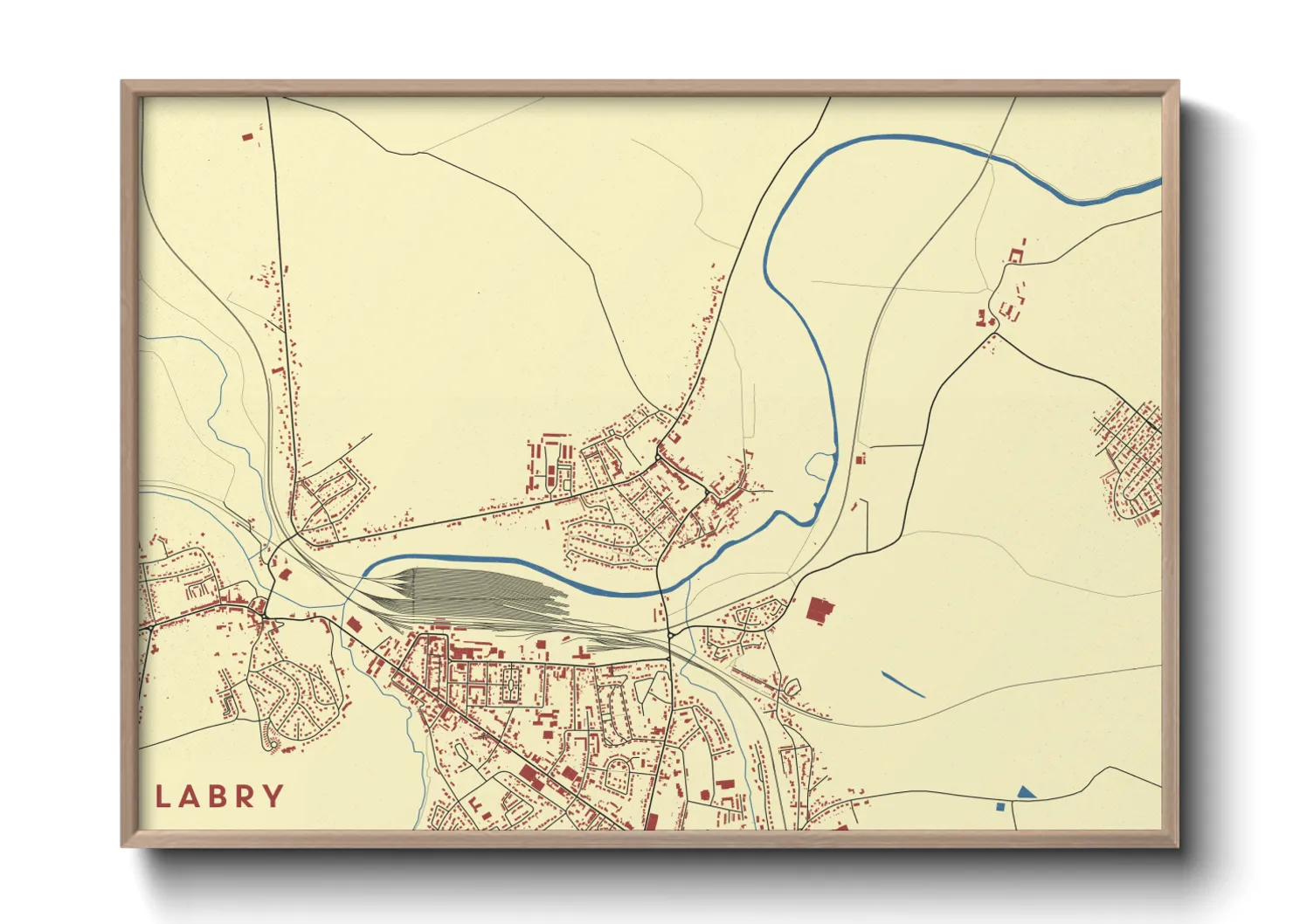 Une affiche de carte sur Labry