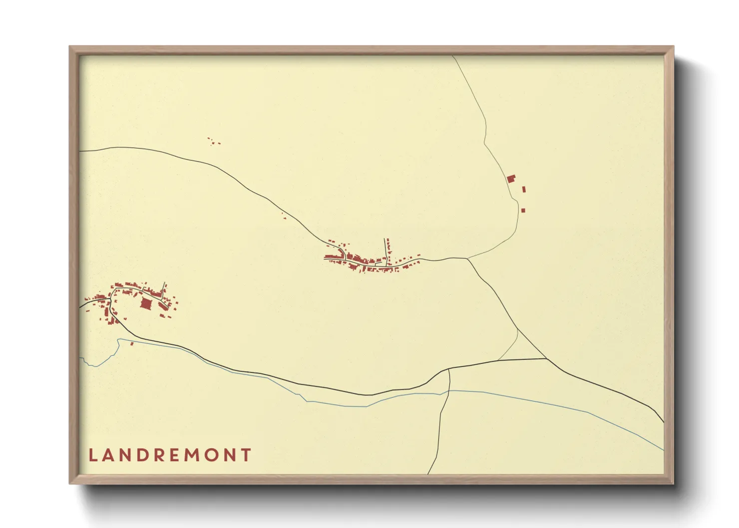 Une affiche de carte sur Landremont
