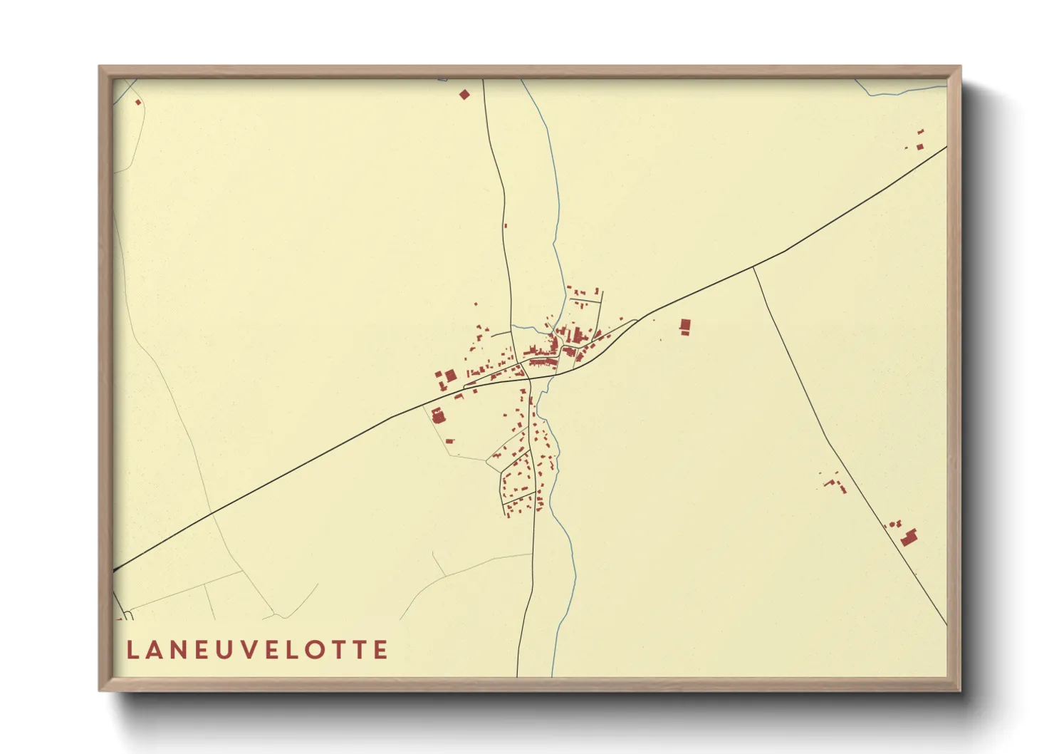 Une affiche de carte sur Laneuvelotte