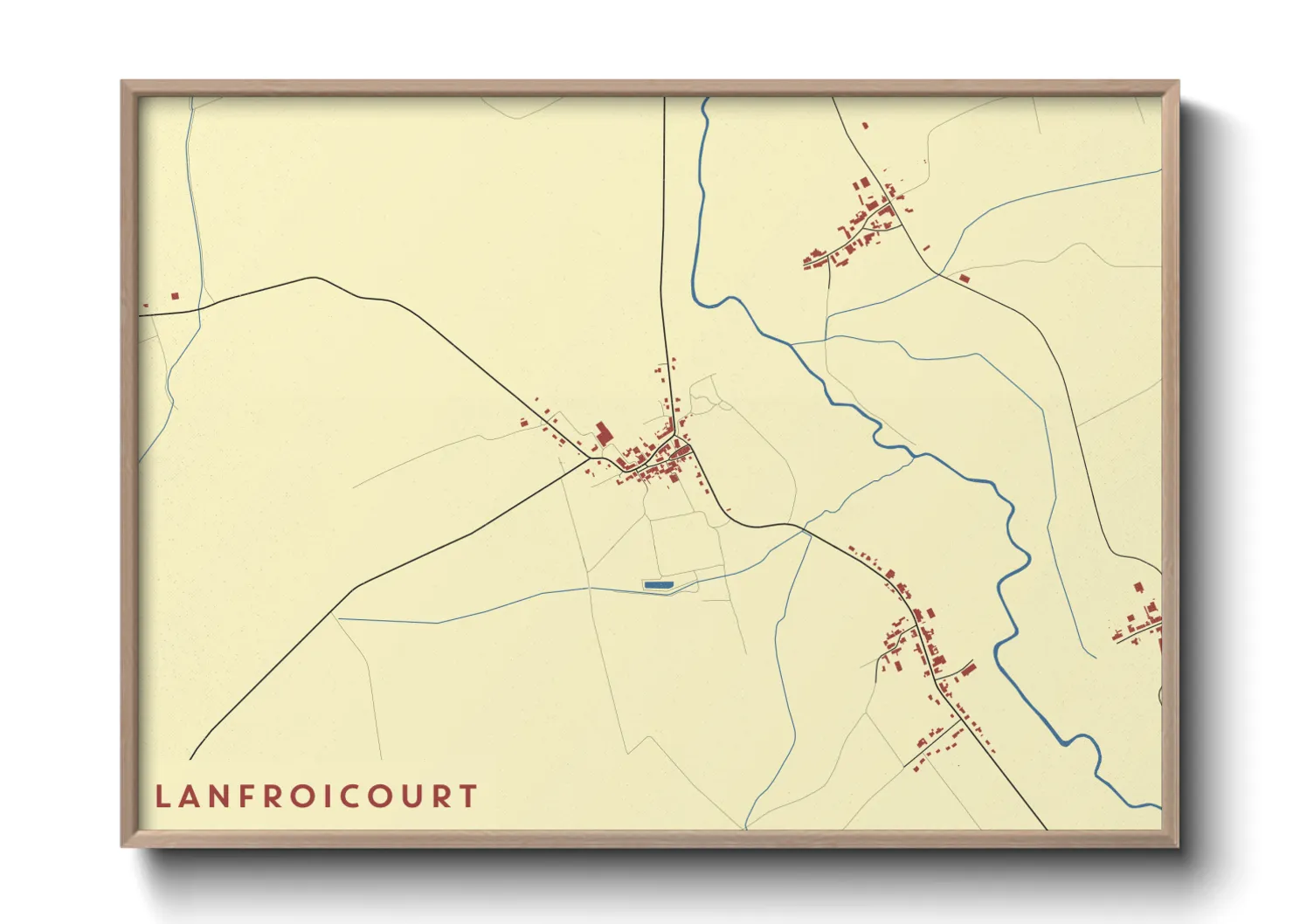 Une affiche de carte sur Lanfroicourt