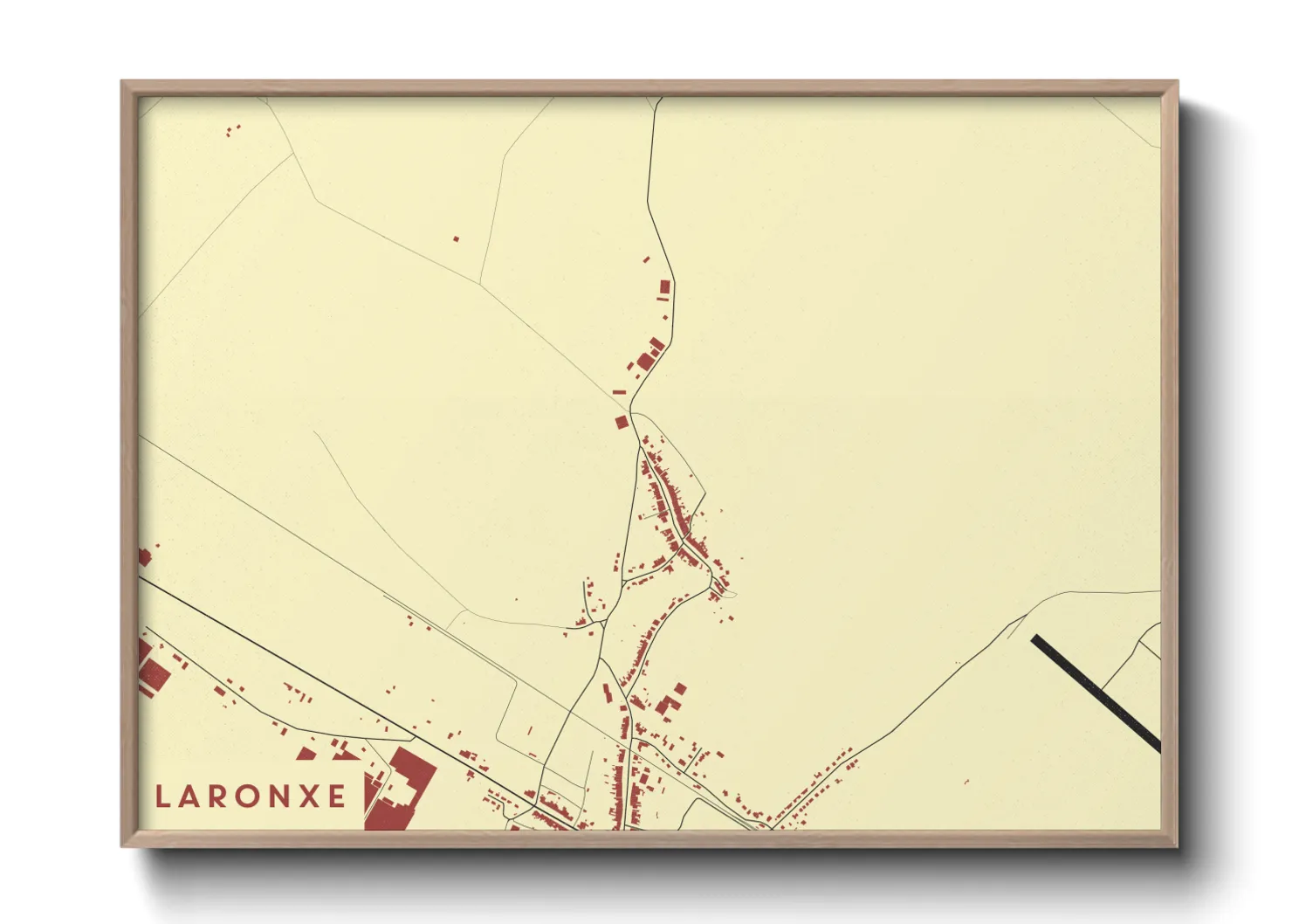 Une affiche de carte sur Laronxe