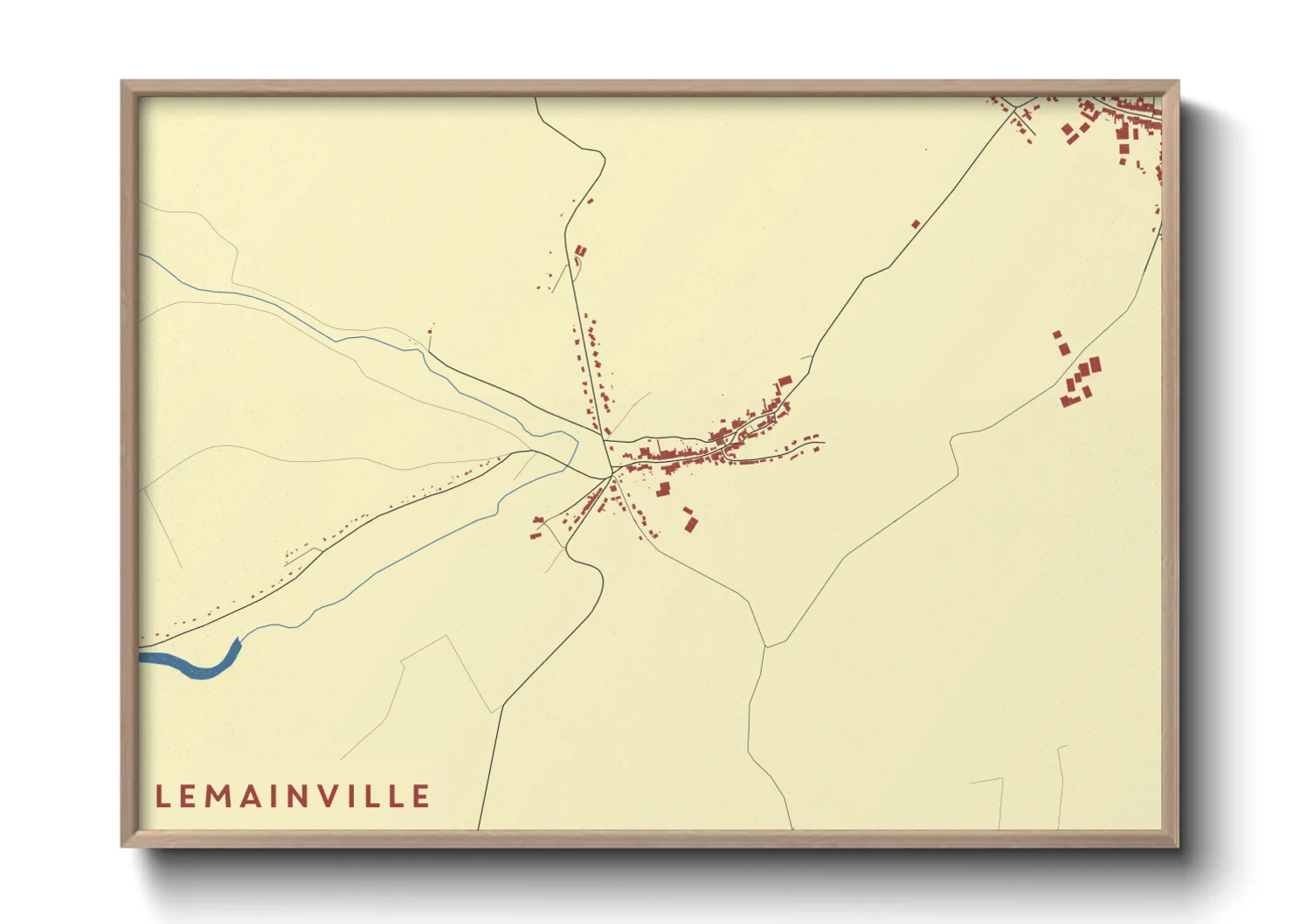 Une affiche de carte sur Lemainville