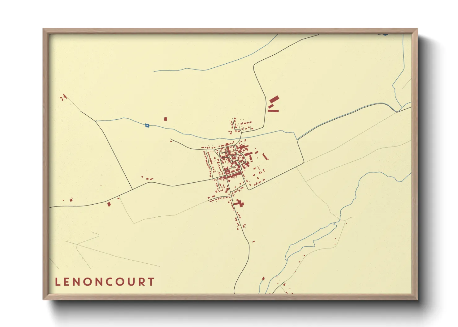 Une affiche de carte sur Lenoncourt