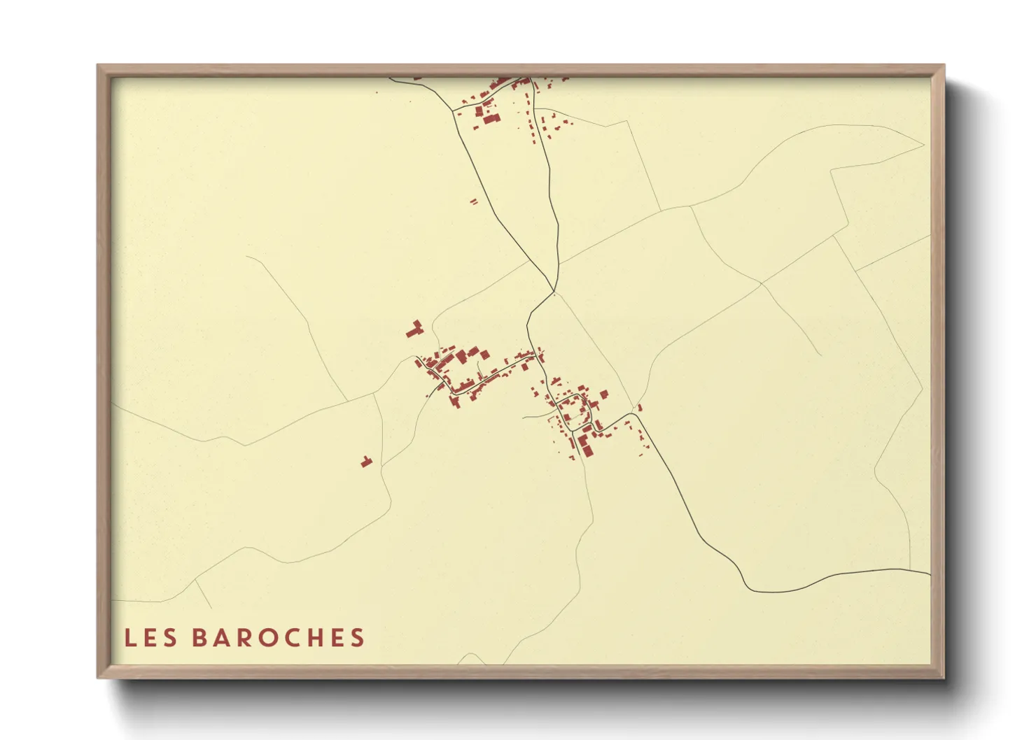 Une affiche de carte sur Les Baroches