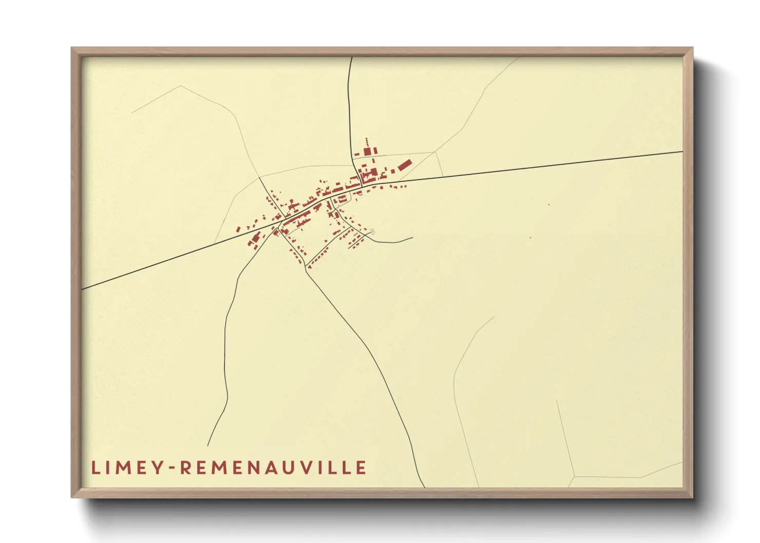 Une affiche de carte sur Limey-Remenauville