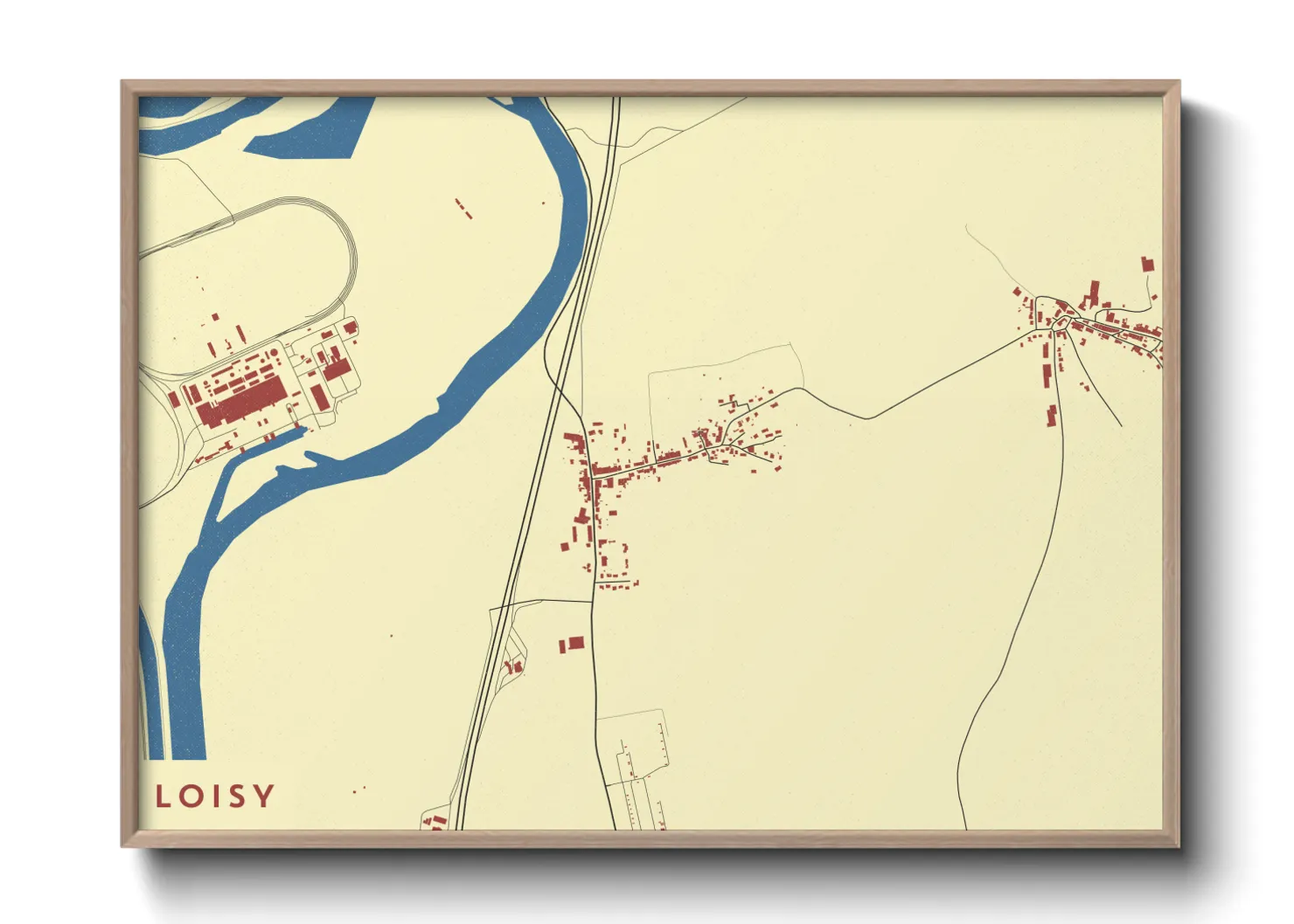 Une affiche de carte sur Loisy