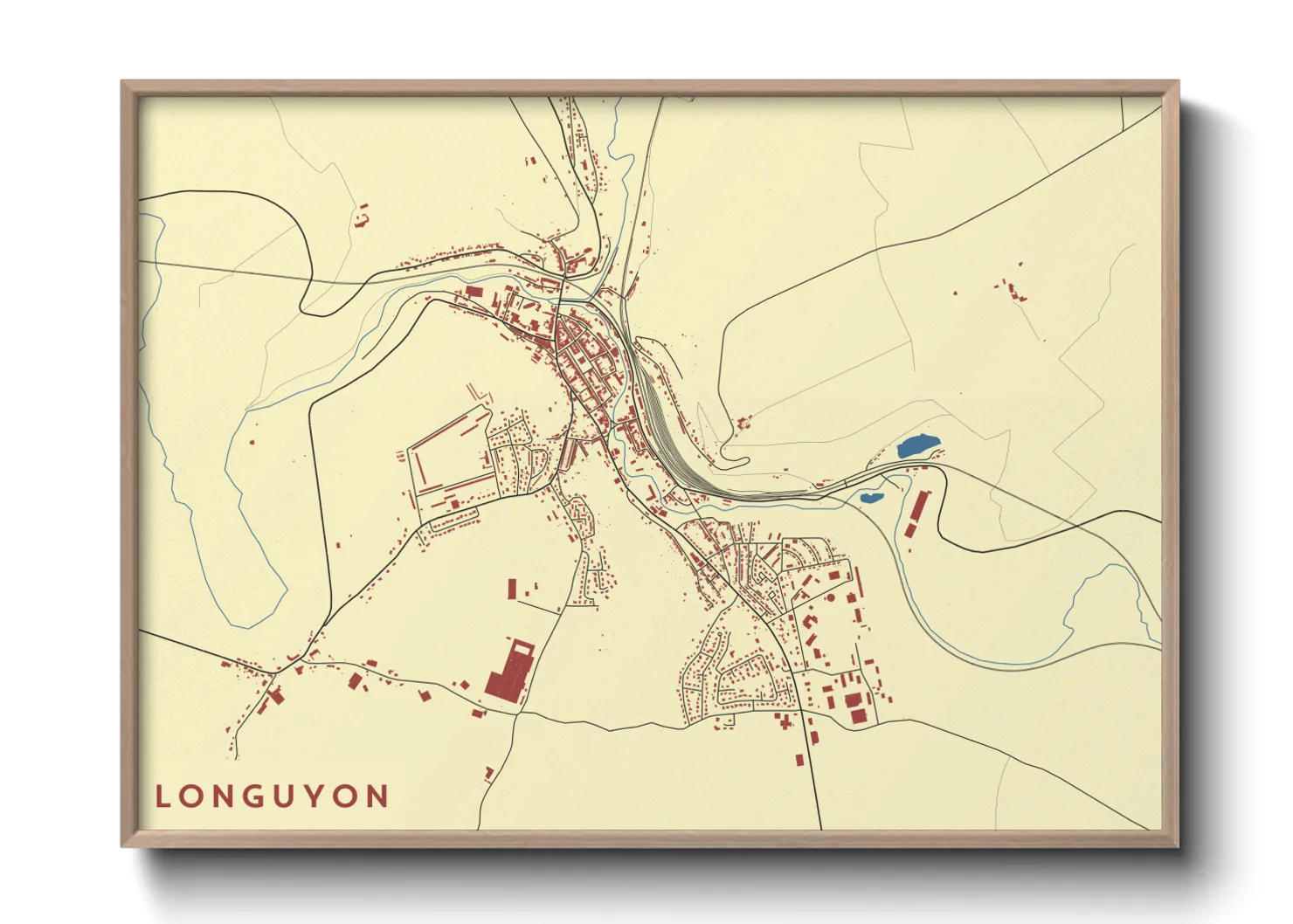 Une affiche de carte sur Longuyon