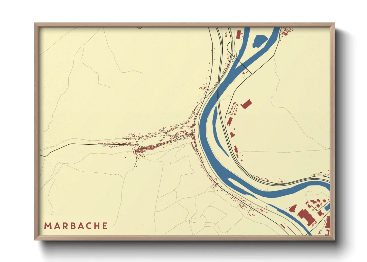 Une affiche de carte sur Marbache