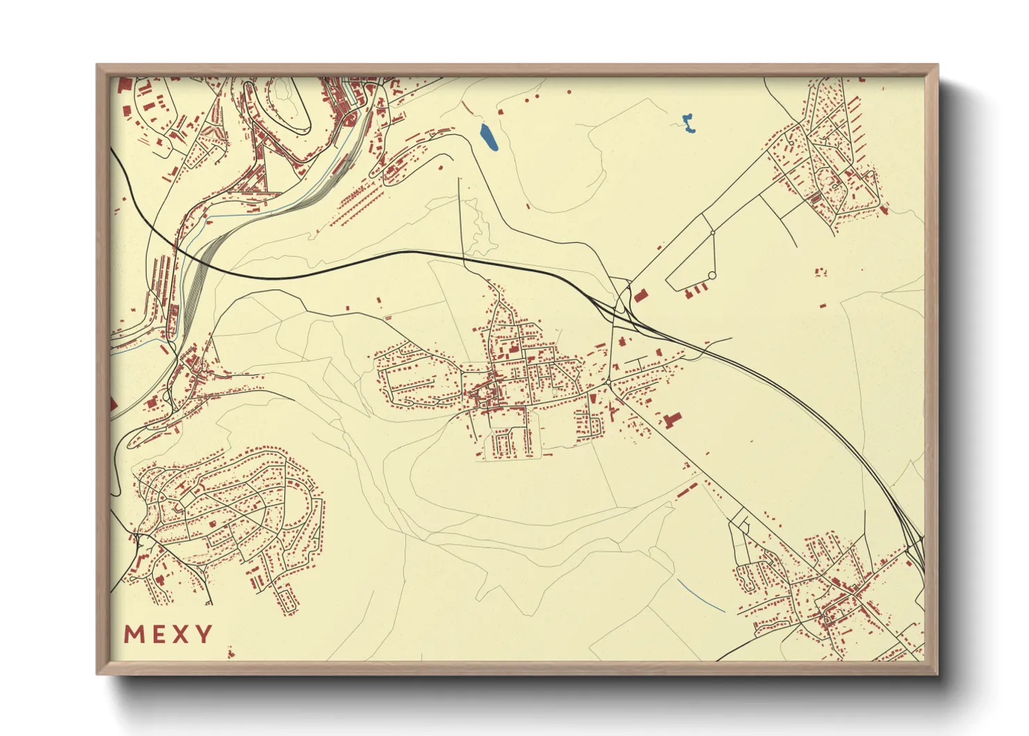 Une affiche de carte sur Mexy