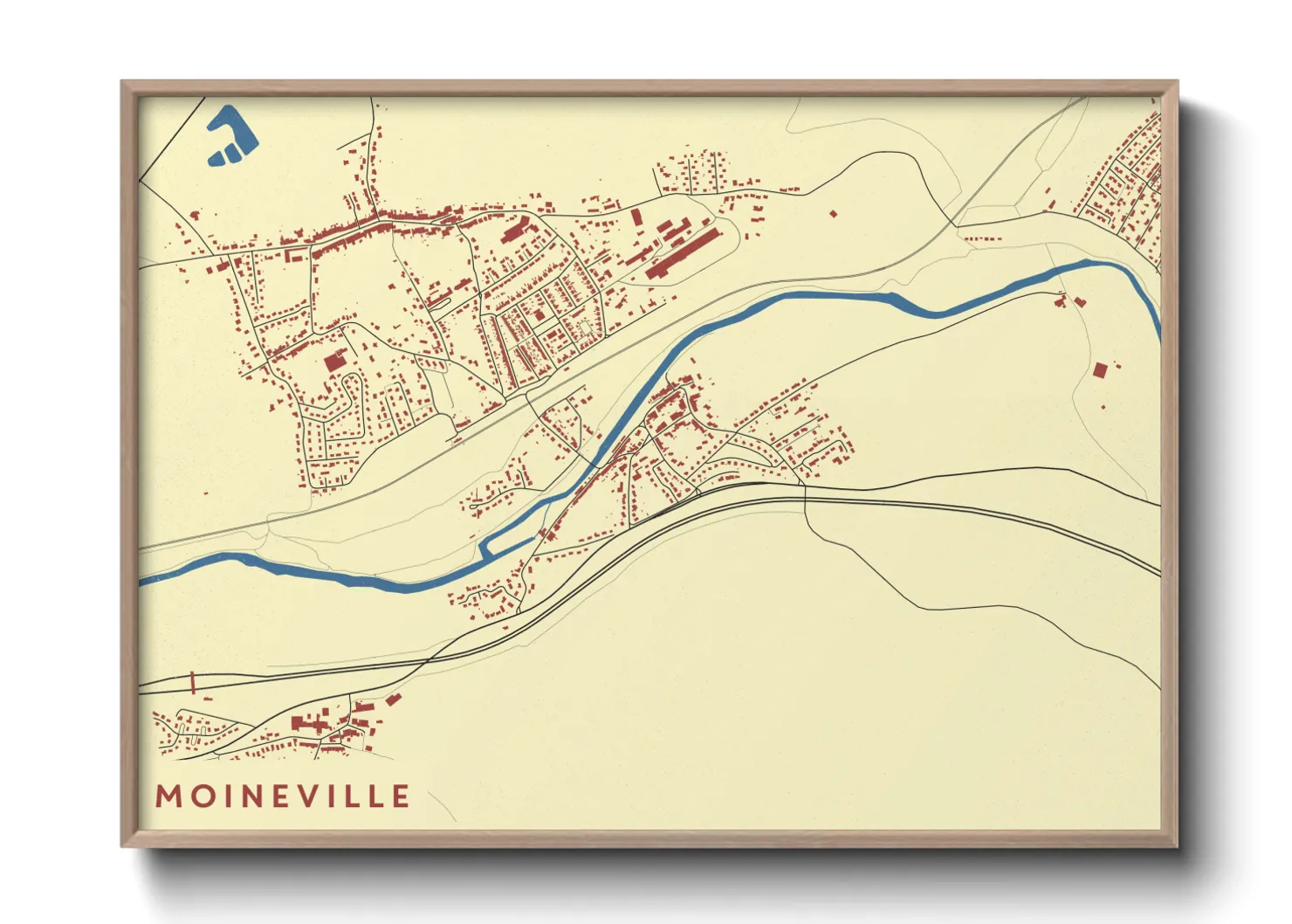 Une affiche de carte sur Moineville