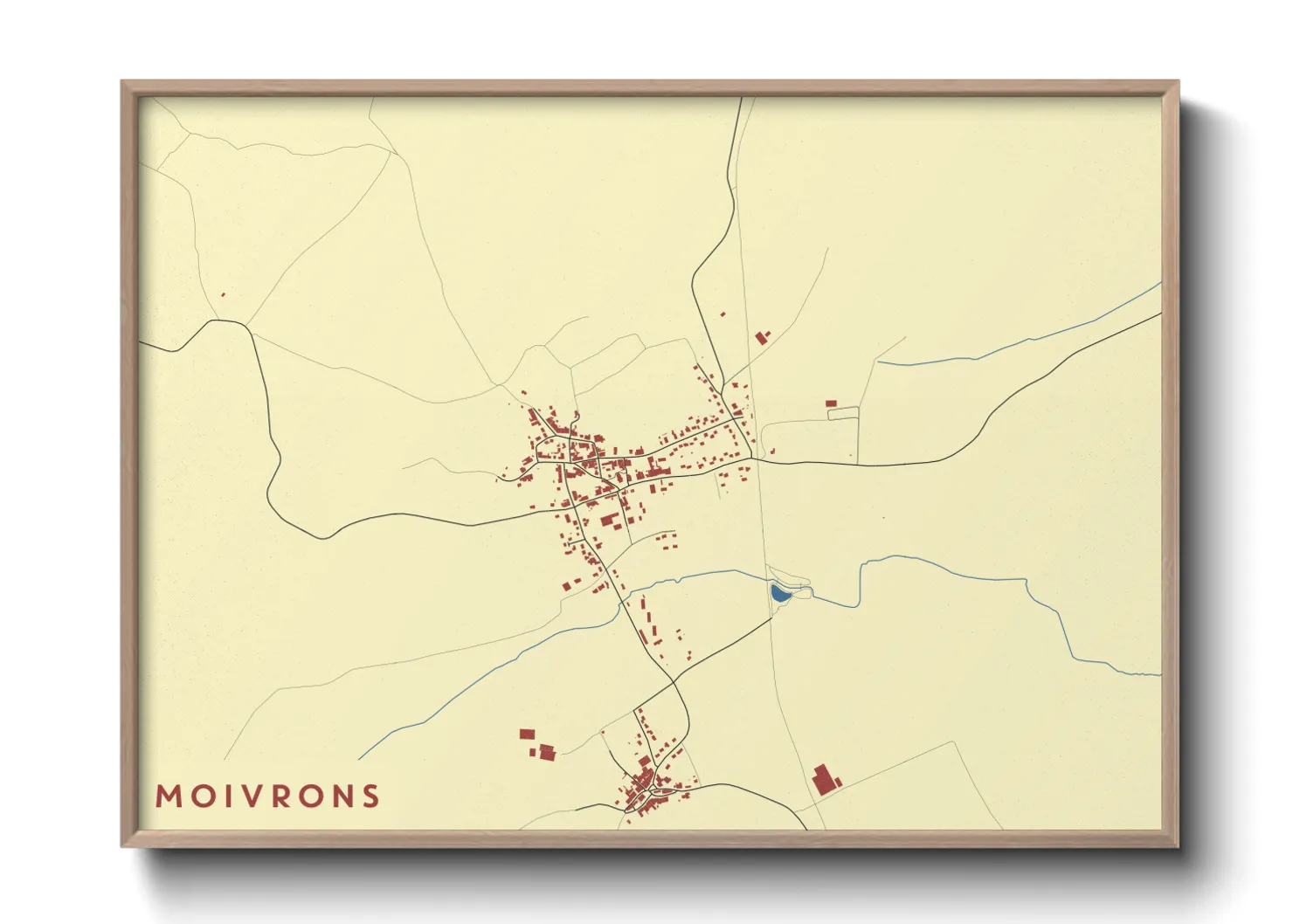 Une affiche de carte sur Moivrons