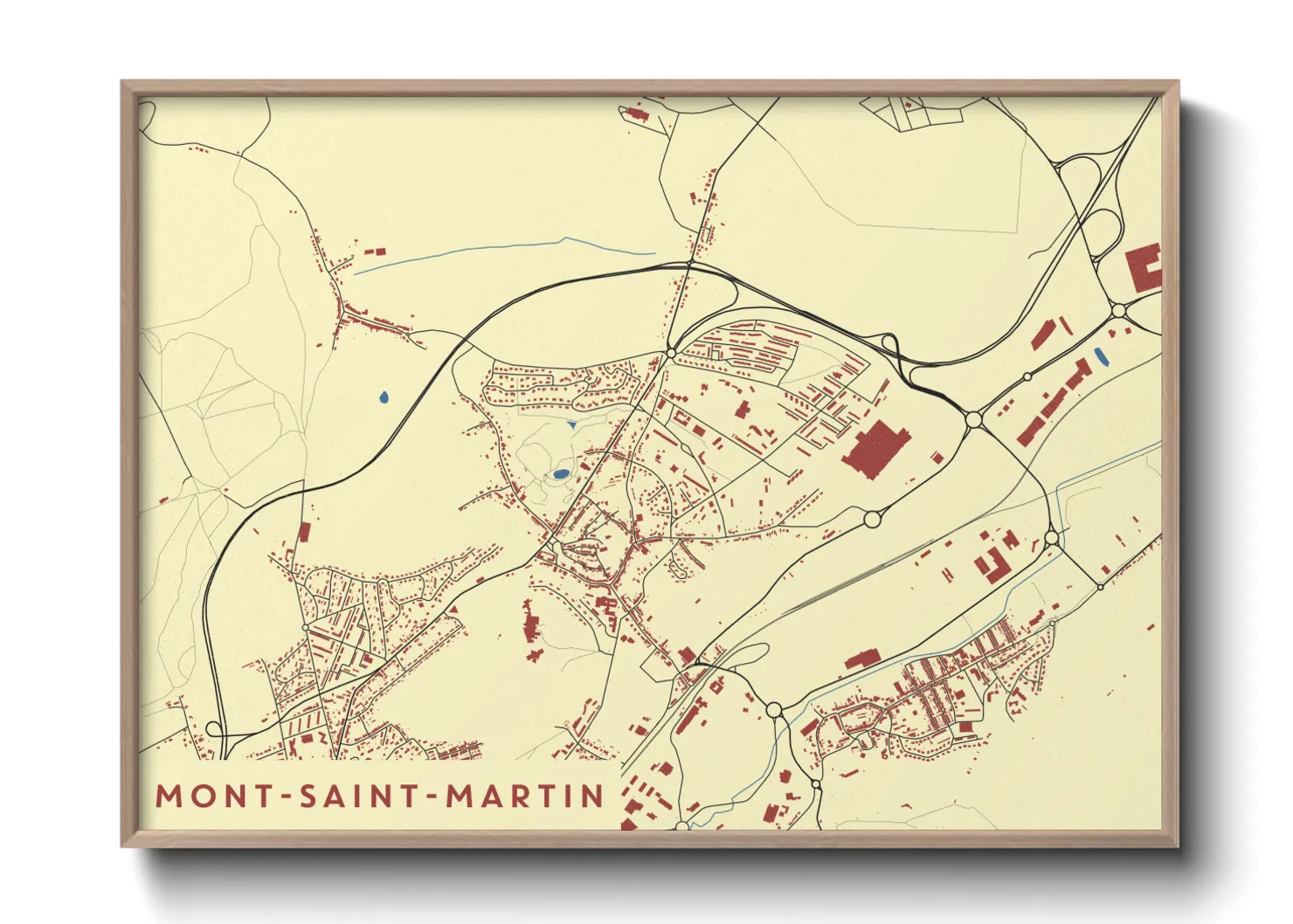Une affiche de carte sur Mont-Saint-Martin