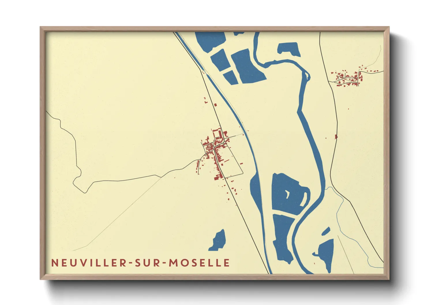 Une affiche de carte sur Neuviller-sur-Moselle