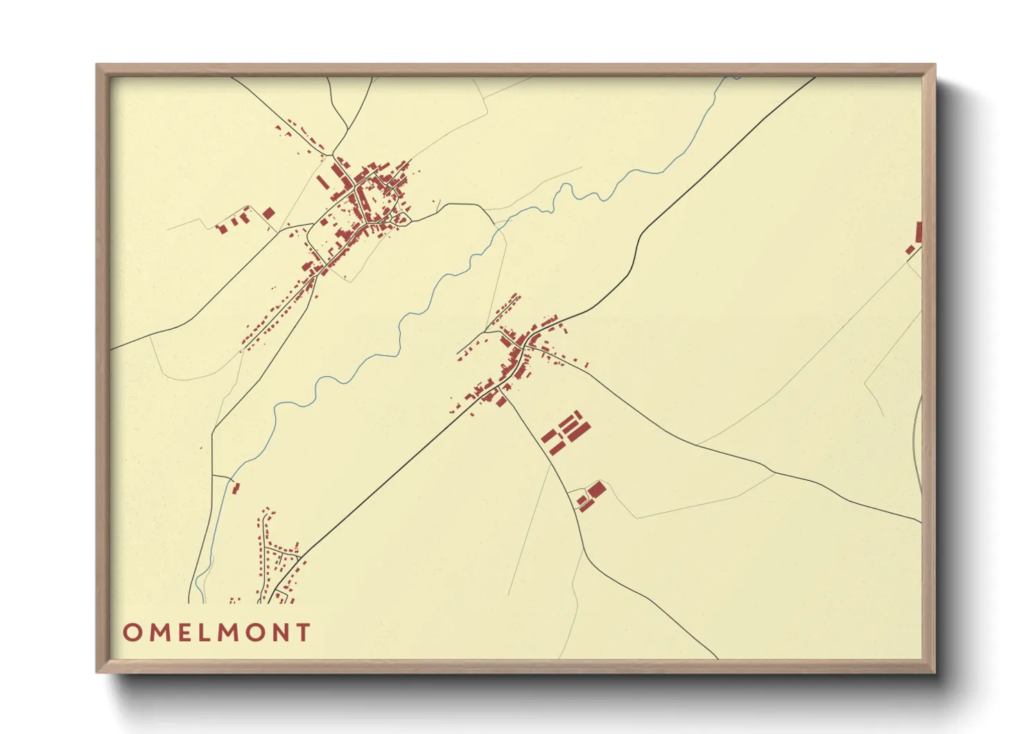 Une affiche de carte sur Omelmont