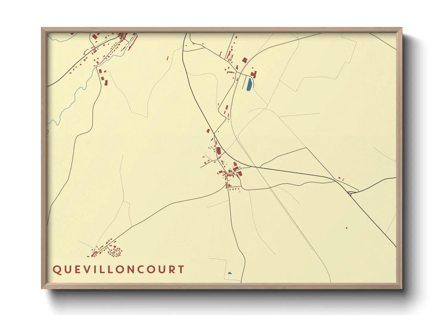 Une affiche de carte sur Quevilloncourt