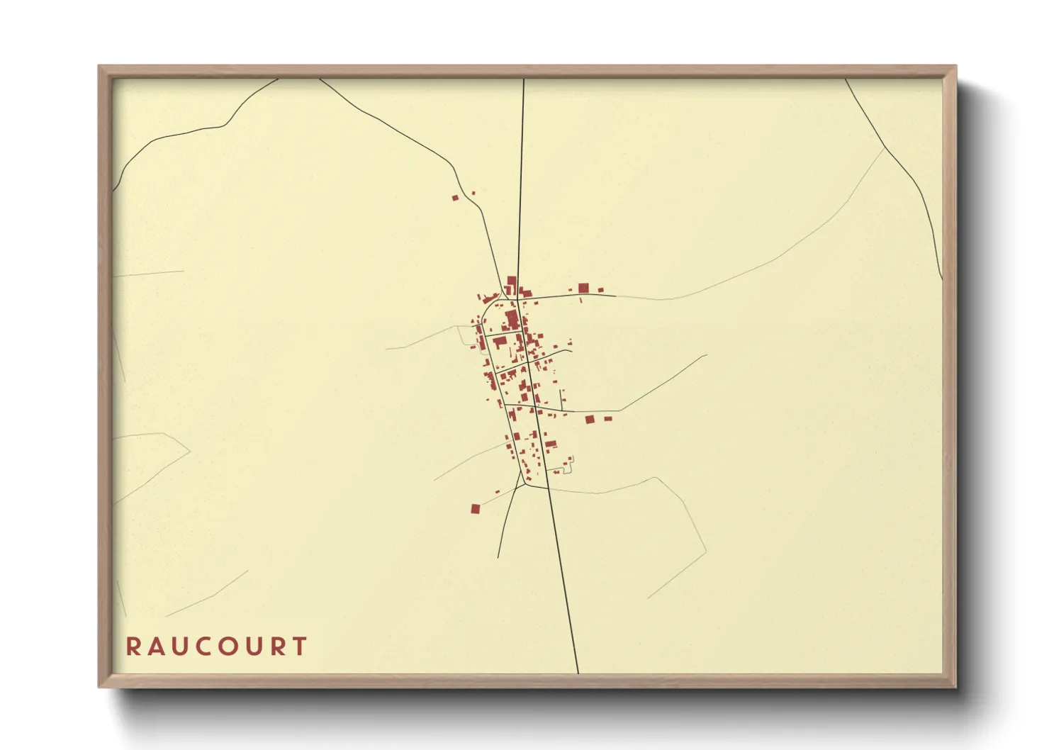 Une affiche de carte sur Raucourt