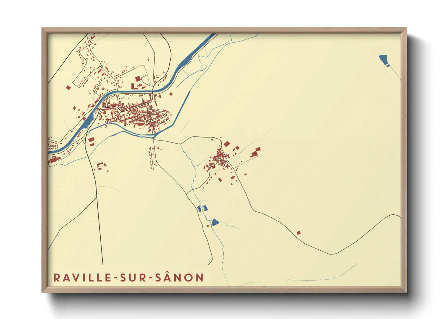 Une affiche de carte sur Raville-sur-Sânon
