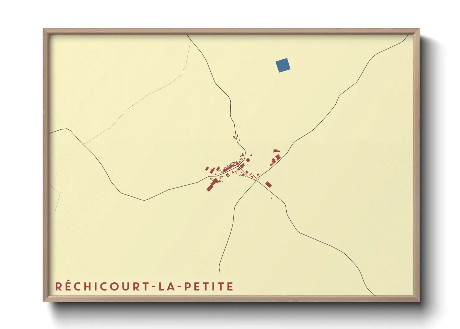 Une affiche de carte sur Réchicourt-la-Petite