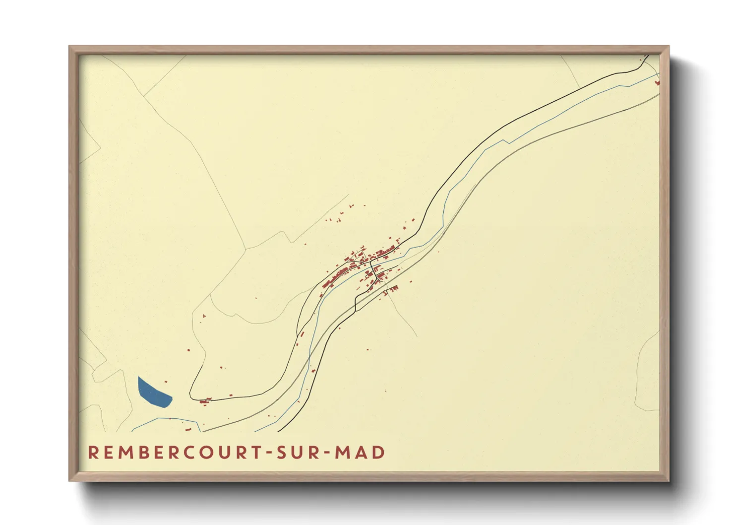 Une affiche de carte sur Rembercourt-sur-Mad