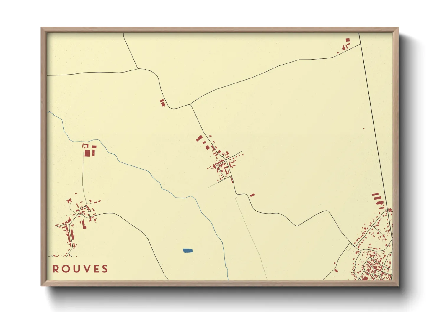 Une affiche de carte sur Rouves