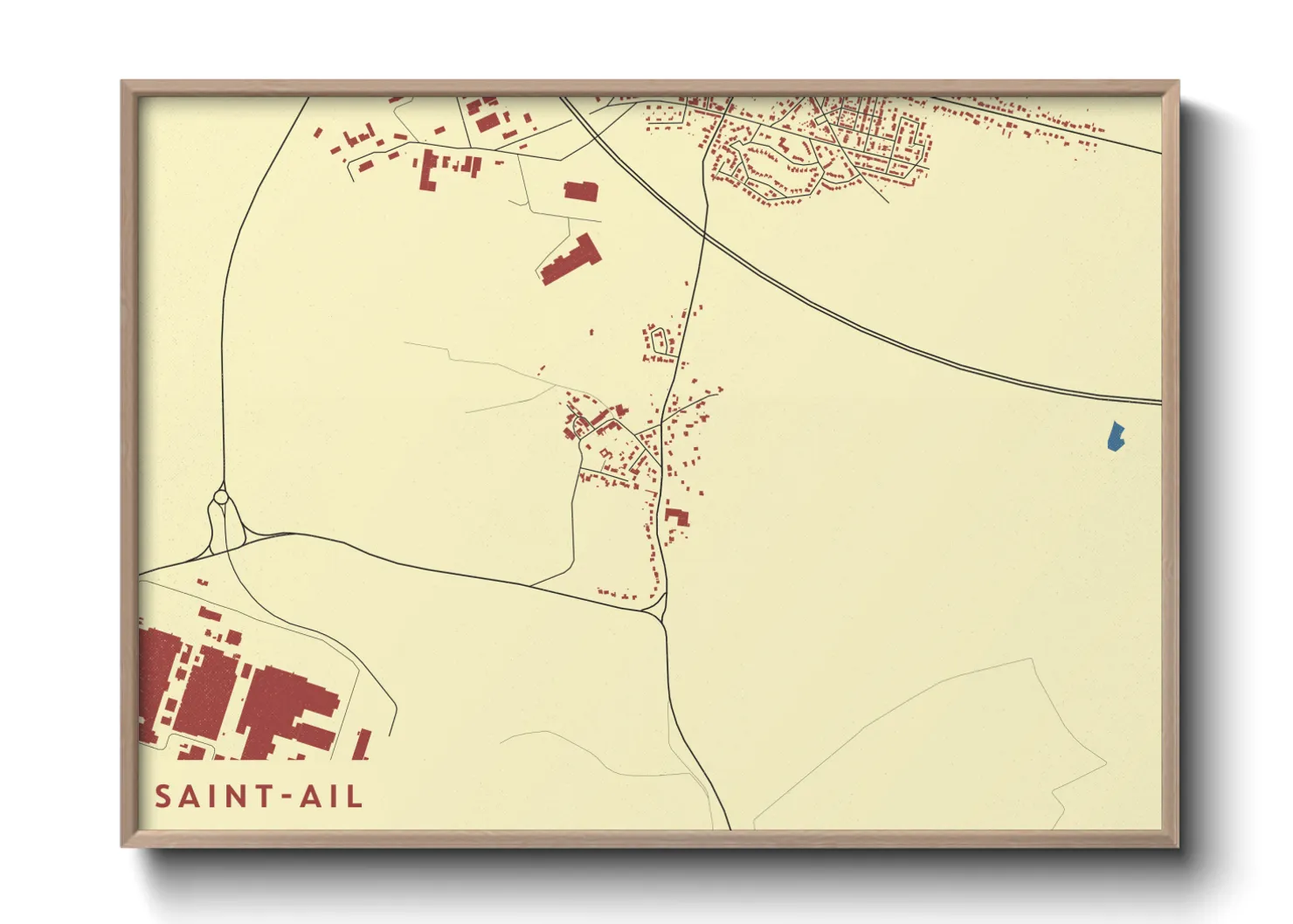 Une affiche de carte sur Saint-Ail
