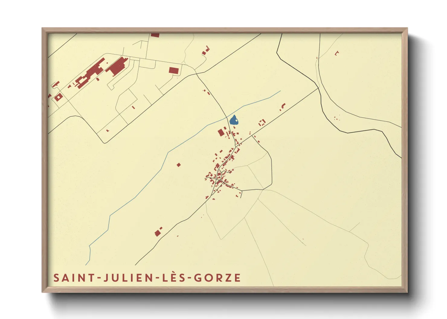 Une affiche de carte sur Saint-Julien-lès-Gorze