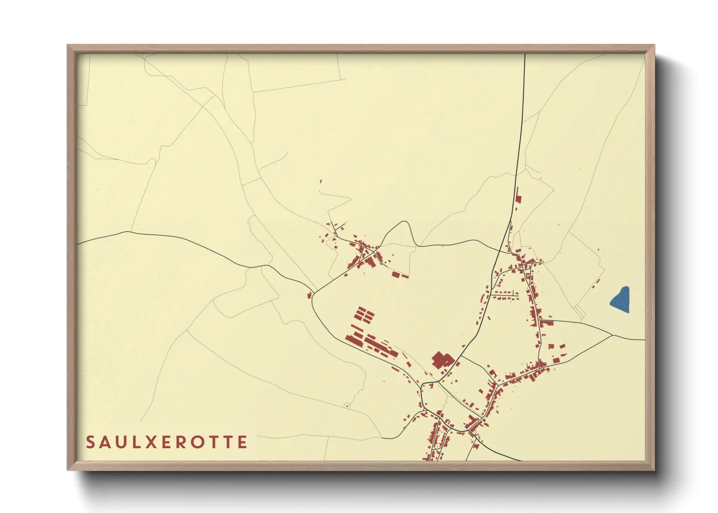 Une affiche de carte sur Saulxerotte
