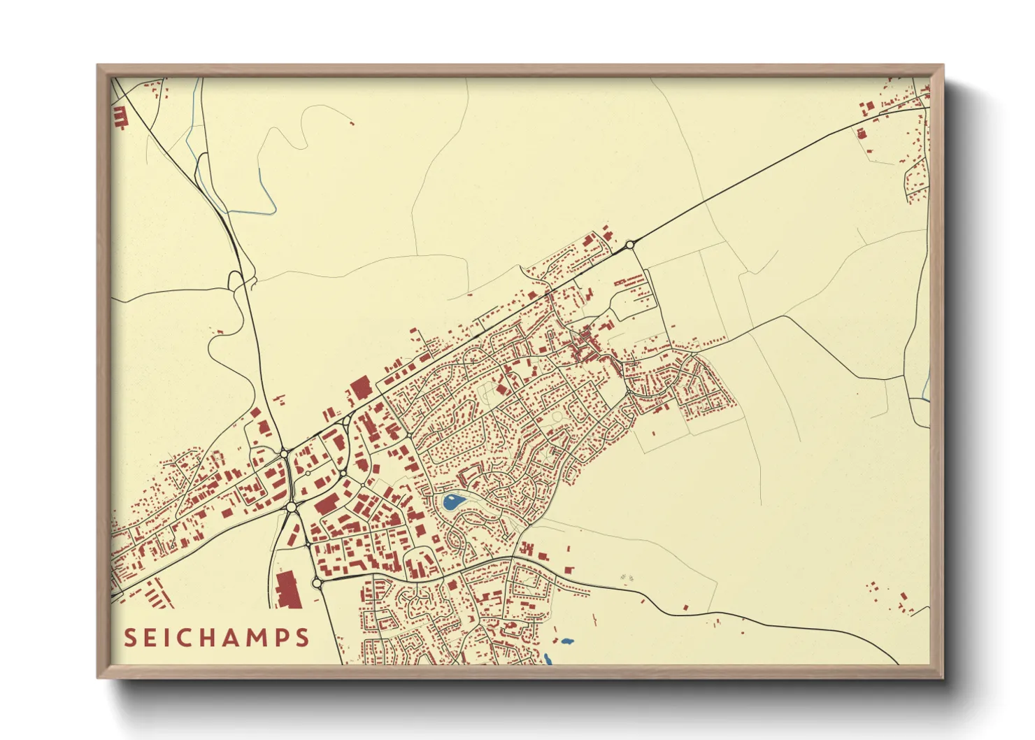 Une affiche de carte sur Seichamps